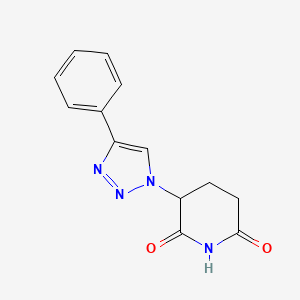 molecular formula C13H12N4O2 B13555103 3-(4-phenyl-1H-1,2,3-triazol-1-yl)-2,6-Piperidinedione 