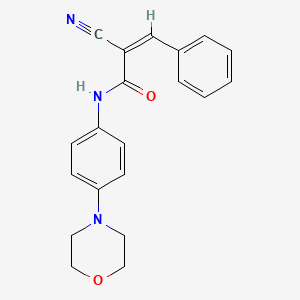 molecular formula C20H19N3O2 B13555119 2-cyano-N-[4-(morpholin-4-yl)phenyl]-3-phenylprop-2-enamide 