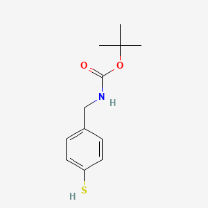 molecular formula C12H17NO2S B13555159 tert-Butyl (4-mercaptobenzyl)carbamate 