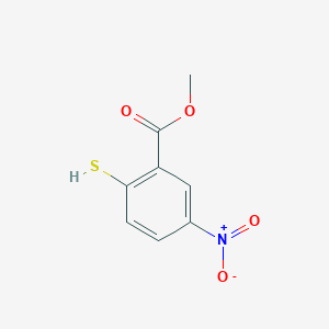 molecular formula C8H7NO4S B13555162 Methyl 2-mercapto-5-nitrobenzoate 