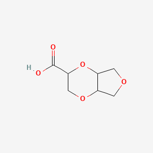 molecular formula C7H10O5 B13555169 Hexahydrofuro[3,4-b][1,4]dioxine-2-carboxylicacid 