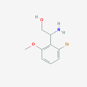 molecular formula C9H12BrNO2 B13555180 2-Amino-2-(2-bromo-6-methoxyphenyl)ethan-1-ol 