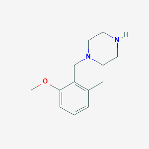 molecular formula C13H20N2O B13555193 1-(2-Methyl-6-nitrobenzyl)piperazine 