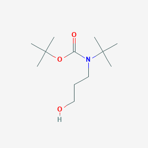 molecular formula C12H25NO3 B13555204 tert-butyl N-tert-butyl-N-(3-hydroxypropyl)carbamate 