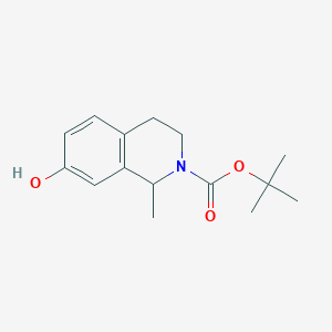 molecular formula C15H21NO3 B13555208 tert-butyl 7-hydroxy-1-methyl-3,4-dihydroisoquinoline-2(1H)-carboxylate 