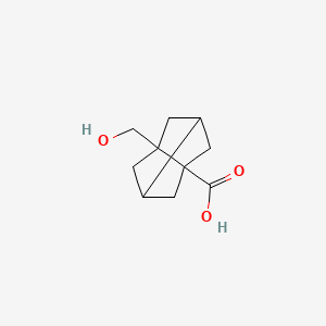 molecular formula C10H14O3 B13555234 5-(Hydroxymethyl)tricyclo[3.3.0.0,3,7]octane-1-carboxylicacid 