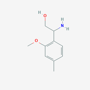 molecular formula C10H15NO2 B13555237 2-Amino-2-(2-methoxy-4-methylphenyl)ethan-1-ol 