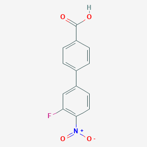 molecular formula C13H8FNO4 B13555255 4-(3-Fluoro-4-nitrophenyl)benzoic acid 