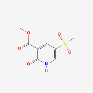 molecular formula C8H9NO5S B13555287 Methyl 2-hydroxy-5-methanesulfonylpyridine-3-carboxylate 