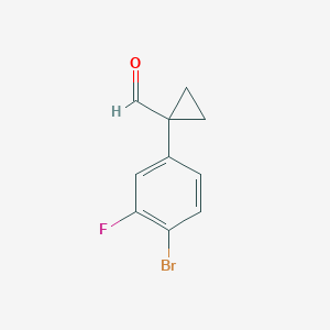 1-(4-Bromo-3-fluorophenyl)cyclopropanecarbaldehyde