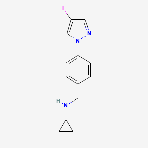 n-(4-(4-Iodo-1h-pyrazol-1-yl)benzyl)cyclopropanamine