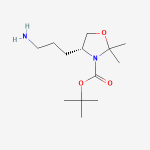 tert-butyl(4R)-4-(3-aminopropyl)-2,2-dimethyl-1,3-oxazolidine-3-carboxylate