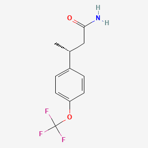 (3R)-3-[4-(trifluoromethoxy)phenyl]butanamide