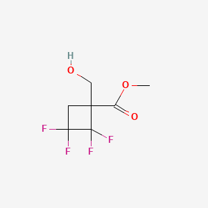 molecular formula C7H8F4O3 B13555422 Methyl2,2,3,3-tetrafluoro-1-(hydroxymethyl)cyclobutane-1-carboxylate 