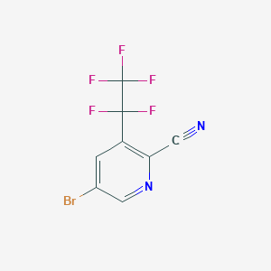 5-Bromo-3-(1,1,2,2,2-pentafluoroethyl)pyridine-2-carbonitrile