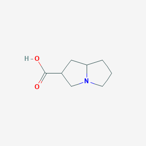 molecular formula C8H13NO2 B1355543 hexahydro-1H-pyrrolizine-2-carboxylic acid CAS No. 342411-93-2