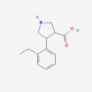 molecular formula C13H17NO2 B13555430 4-(2-Ethylphenyl)pyrrolidine-3-carboxylic acid 