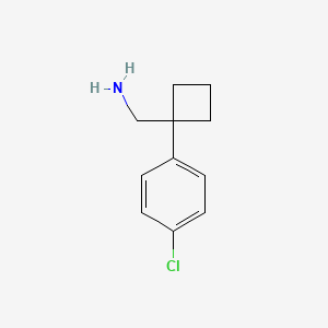 molecular formula C11H14ClN B1355545 (1-(4-氯苯基)环丁基)甲胺 CAS No. 63010-09-3