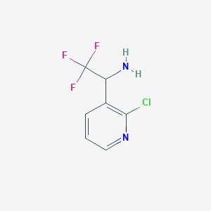 molecular formula C7H6ClF3N2 B13555465 1-(2-Chloropyridin-3-YL)-2,2,2-trifluoroethanamine CAS No. 1060811-92-8