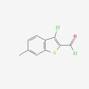 molecular formula C10H6Cl2OS B1355550 3-氯-6-甲基-1-苯并噻吩-2-甲酰氯 CAS No. 34576-87-9