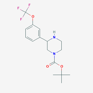 molecular formula C16H21F3N2O3 B13555525 Tert-butyl 3-(3-(trifluoromethoxy)phenyl)piperazine-1-carboxylate 