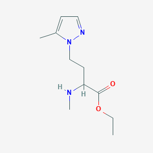 Ethyl 4-(5-methyl-1h-pyrazol-1-yl)-2-(methylamino)butanoate