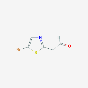 molecular formula C5H4BrNOS B13555550 2-(5-Bromo-1,3-thiazol-2-yl)acetaldehyde 