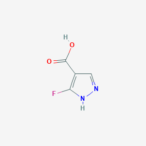 molecular formula C4H3FN2O2 B13555576 5-fluoro-1H-pyrazole-4-carboxylic acid 