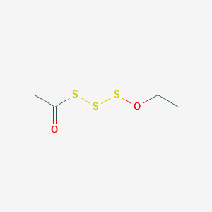 B1355559 1-(Ethoxytrisulfanyl)ethan-1-one CAS No. 61268-23-3