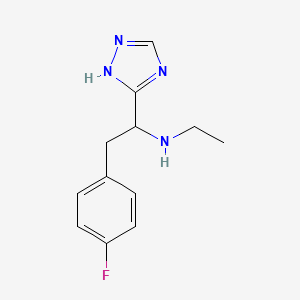 n-Ethyl-2-(4-fluorophenyl)-1-(4h-1,2,4-triazol-3-yl)ethan-1-amine