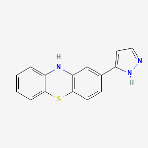 molecular formula C15H11N3S B1355564 2-(1H-pyrazol-3-yl)-10H-phenothiazine CAS No. 63285-55-2