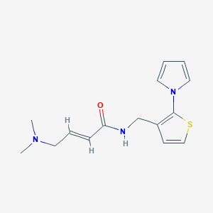 (2E)-4-(dimethylamino)-N-{[2-(1H-pyrrol-1-yl)thiophen-3-yl]methyl}but-2-enamide