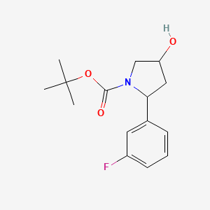 2-(3-Fluoro-phenyl)-4-hydroxy-pyrrolidine-1-carboxylic acid tert-butyl ester