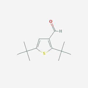 molecular formula C13H20OS B13555688 2,5-Di-tert-butylthiophene-3-carbaldehyde 