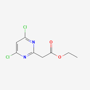 molecular formula C8H8Cl2N2O2 B1355571 2-(4,6-二氯嘧啶-2-基)乙酸乙酯 CAS No. 63155-10-2