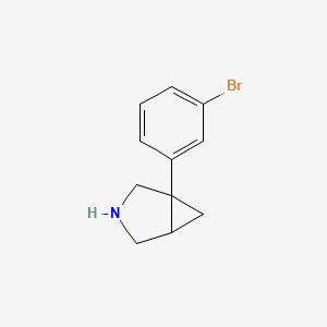 molecular formula C11H12BrN B13555710 1-(3-Bromophenyl)-3-azabicyclo[3.1.0]hexane 