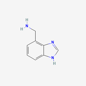 molecular formula C8H9N3 B1355573 (1H-苯并[d]咪唑-4-基)甲胺 CAS No. 64574-24-9