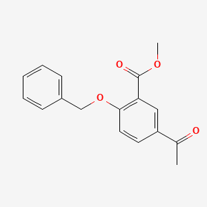 molecular formula C17H16O4 B1355575 甲基5-乙酰基-2-(苄氧基)苯甲酸酯 CAS No. 27475-09-8