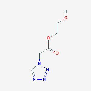 molecular formula C5H8N4O3 B13555759 2-hydroxyethyl 2-(1H-1,2,3,4-tetrazol-1-yl)acetate 