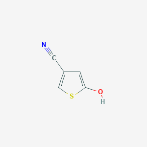 molecular formula C5H3NOS B13555778 5-Hydroxythiophene-3-carbonitrile 