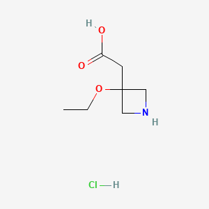 2-(3-Ethoxyazetidin-3-yl)aceticacidhydrochloride