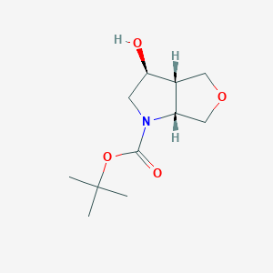 molecular formula C11H19NO4 B13555800 tert-butyl (3S,3aS,6aR)-3-hydroxy-2,3,3a,4,6,6a-hexahydrofuro[3,4-b]pyrrole-1-carboxylate 