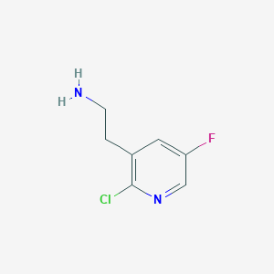 molecular formula C7H8ClFN2 B13555814 2-(2-Chloro-5-fluoropyridin-3-YL)ethanamine 