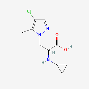 3-(4-Chloro-5-methyl-1h-pyrazol-1-yl)-2-(cyclopropylamino)propanoic acid