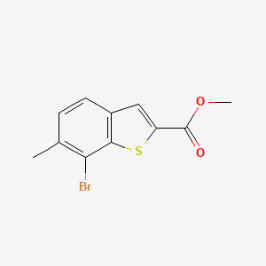 molecular formula C11H9BrO2S B13555835 Methyl 7-bromo-6-methylbenzo[b]thiophene-2-carboxylate 