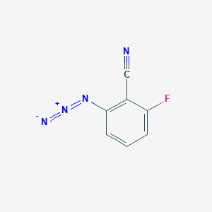 molecular formula C7H3FN4 B13555842 2-Azido-6-fluorobenzonitrile 