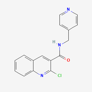 molecular formula C16H12ClN3O B13555843 2-chloro-N-(pyridin-4-ylmethyl)quinoline-3-carboxamide CAS No. 325742-89-0