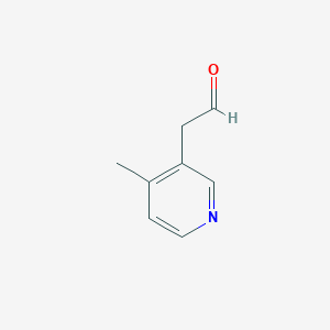 molecular formula C8H9NO B13555849 2-(4-Methylpyridin-3-yl)acetaldehyde 