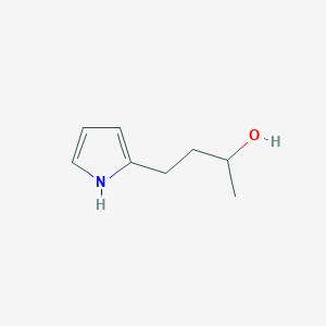 molecular formula C8H13NO B13555851 4-(1H-pyrrol-2-yl)butan-2-ol 