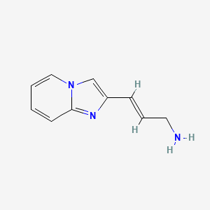 molecular formula C10H11N3 B13555854 3-(Imidazo[1,2-a]pyridin-2-yl)prop-2-en-1-amine 